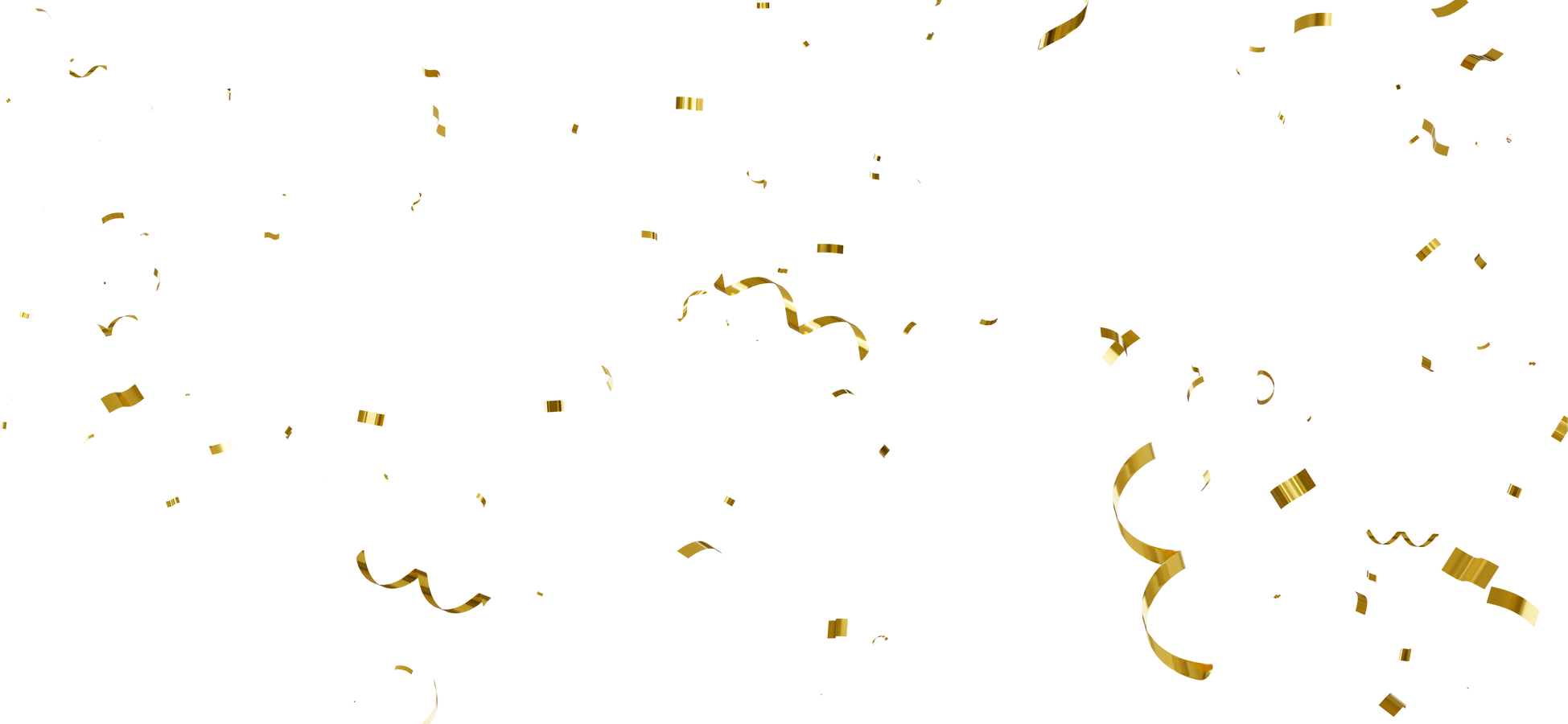 Floating Gold Confetti